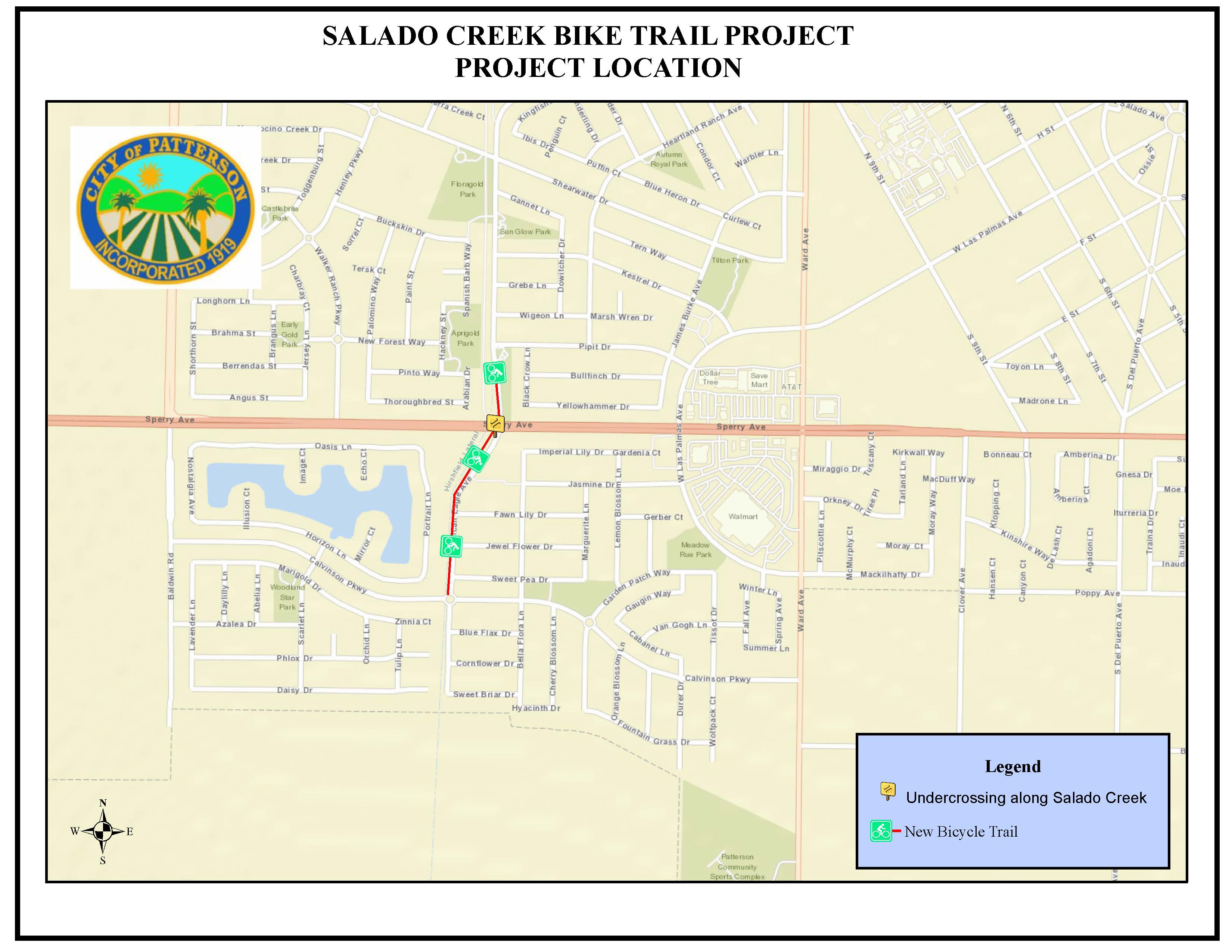 Salado Creek Bike Trail Project Map
